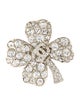 Chanel Strass CC Clover Brooch