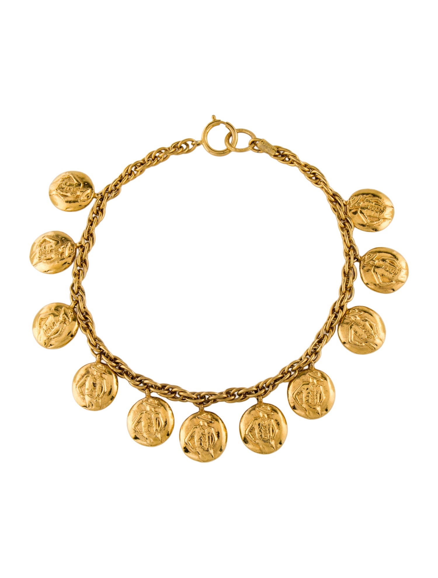 Chanel Vintage Mademoiselle Charm Collar Necklace