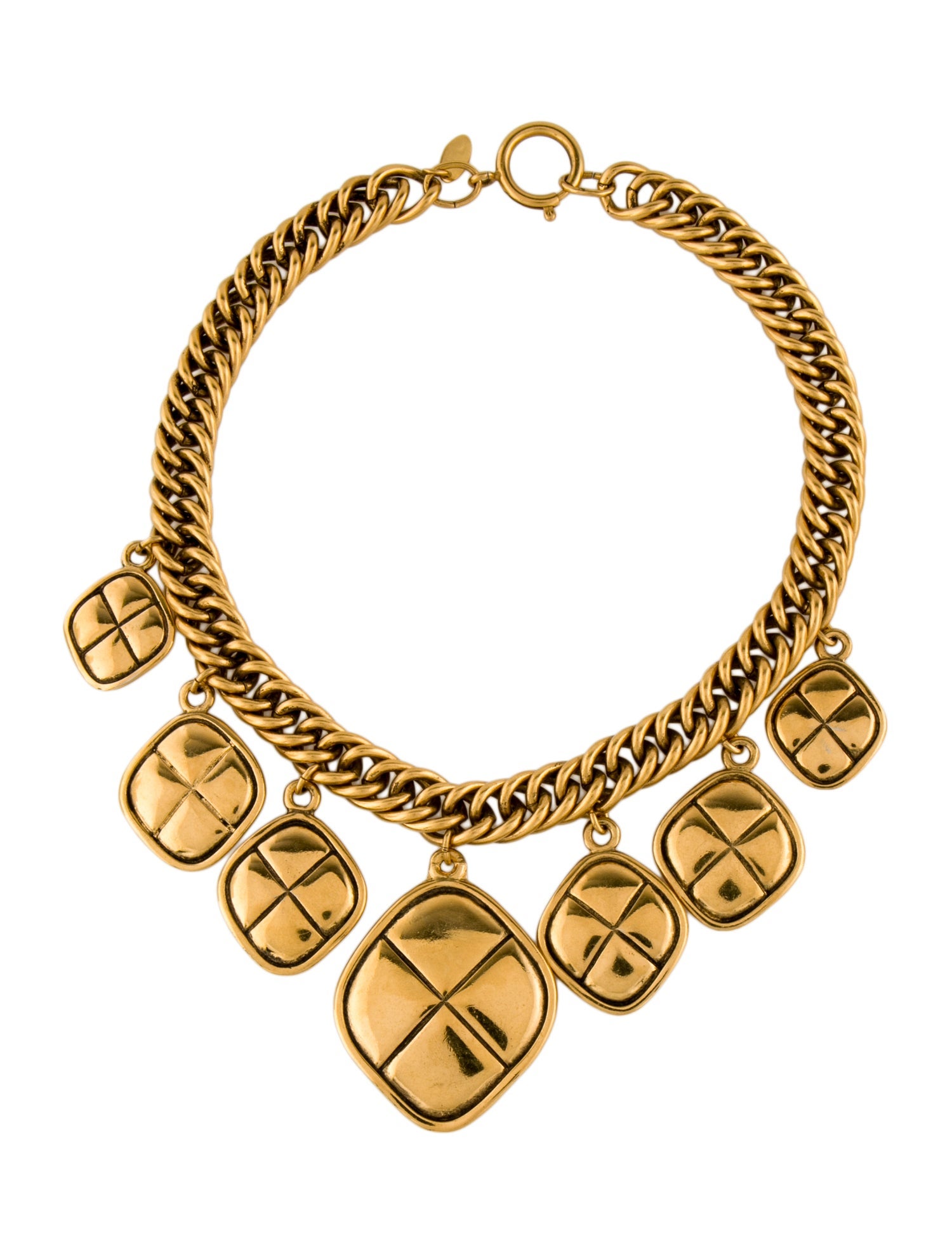 Chanel Vintage Quilted Collar Necklace