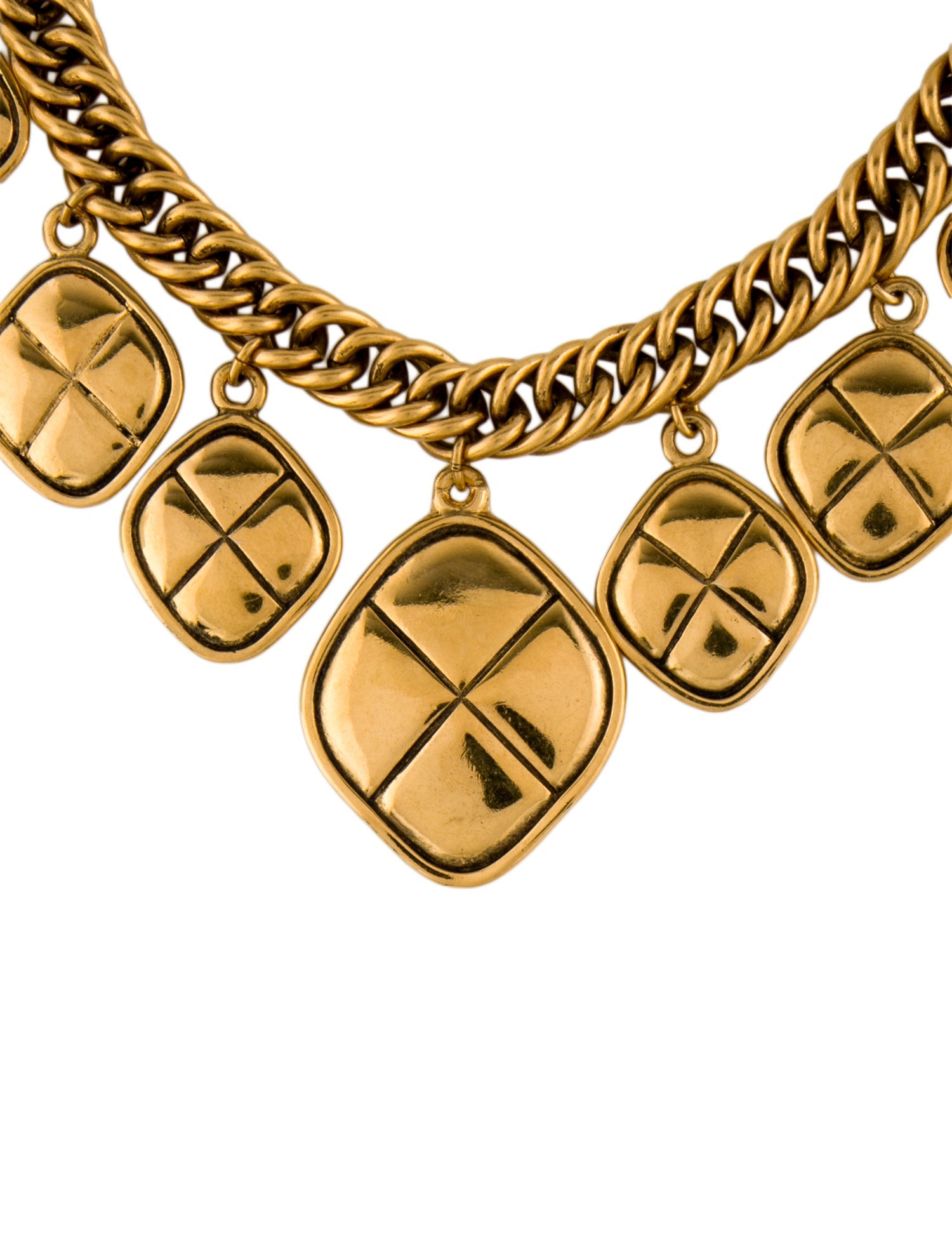 Chanel Vintage Quilted Collar Necklace