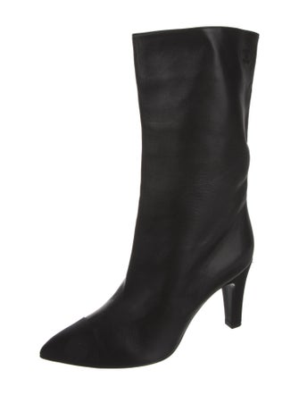 Chanel Interlocking CC Logo Leather Boots