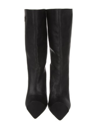 Chanel Interlocking CC Logo Leather Boots