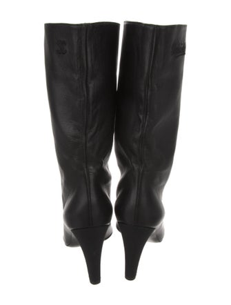 Chanel Interlocking CC Logo Leather Boots