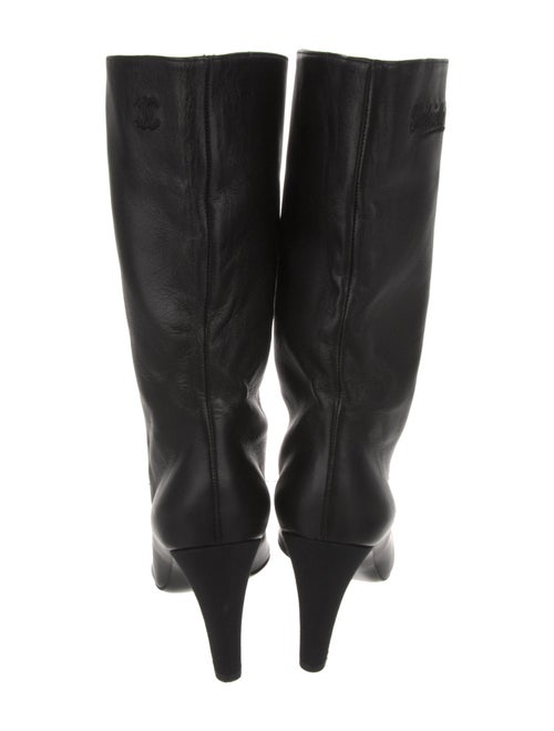 Chanel Interlocking CC Logo Leather Boots