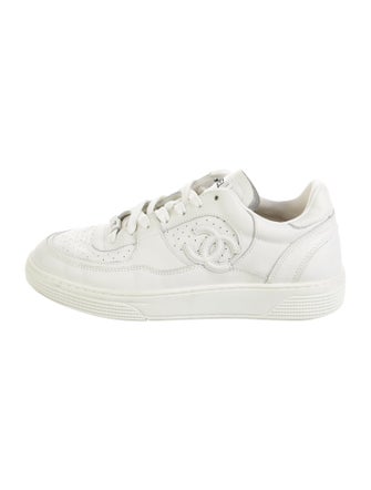 Chanel Interlocking CC Logo Leather Sneakers