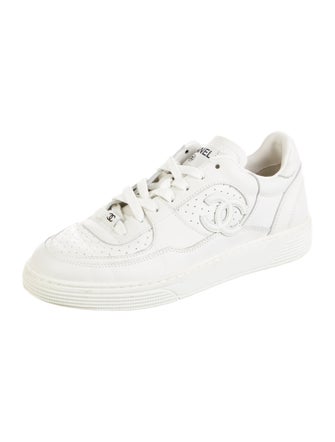 Chanel Interlocking CC Logo Leather Sneakers