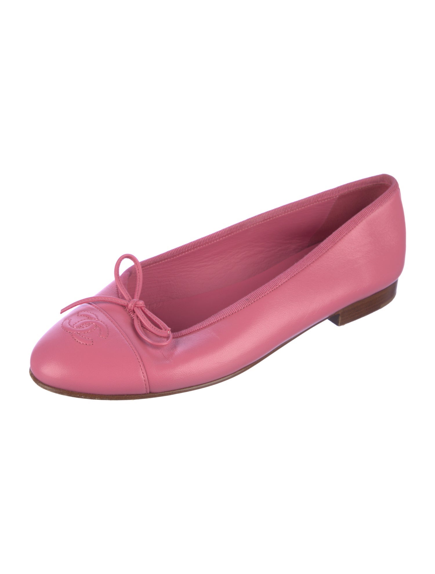 Chanel Interlocking CC Logo Lambskin Flats