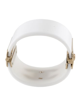 Chanel Resin & Fabric CC Cuff Bracelet