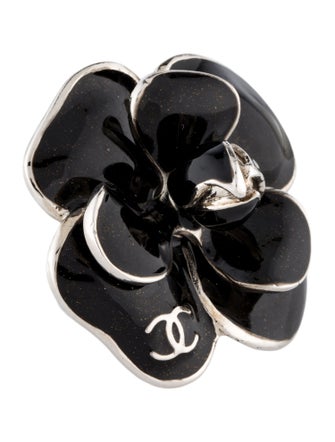 Chanel Enamel Camellia Cocktail Ring