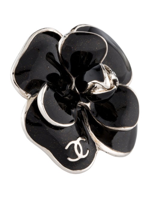 Chanel Enamel Camellia Cocktail Ring