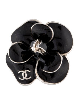 Chanel Enamel Camellia Cocktail Ring
