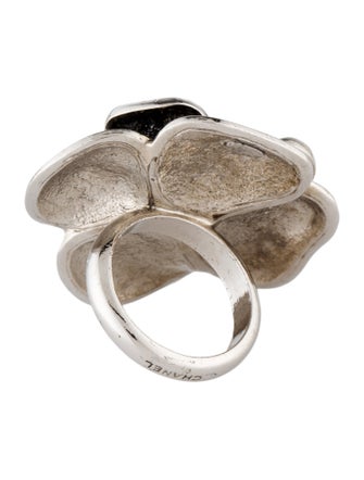 Chanel Enamel Camellia Cocktail Ring