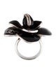 Chanel Enamel Camellia Cocktail Ring