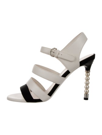 Chanel 2020 Interlocking CC Logo Slingback Sandals