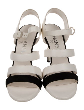 Chanel 2020 Interlocking CC Logo Slingback Sandals