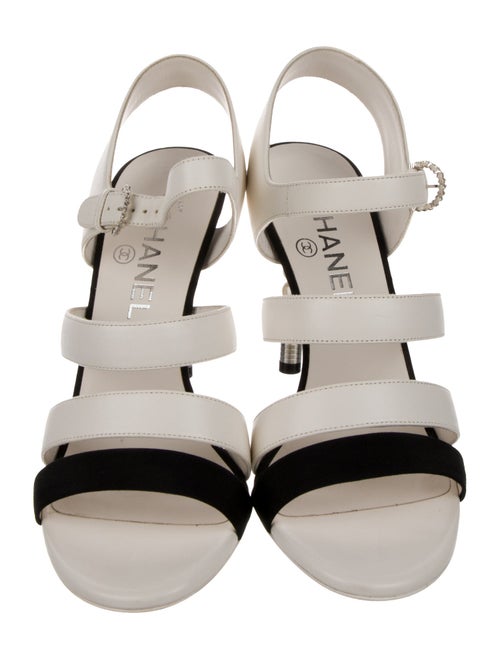 Chanel 2020 Interlocking CC Logo Slingback Sandals