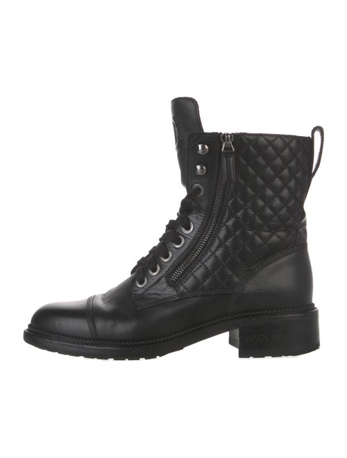 Chanel 2018 Interlocking CC Logo Combat Boots
