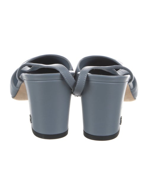 Chanel Interlocking CC Logo Leather Slingback Pumps