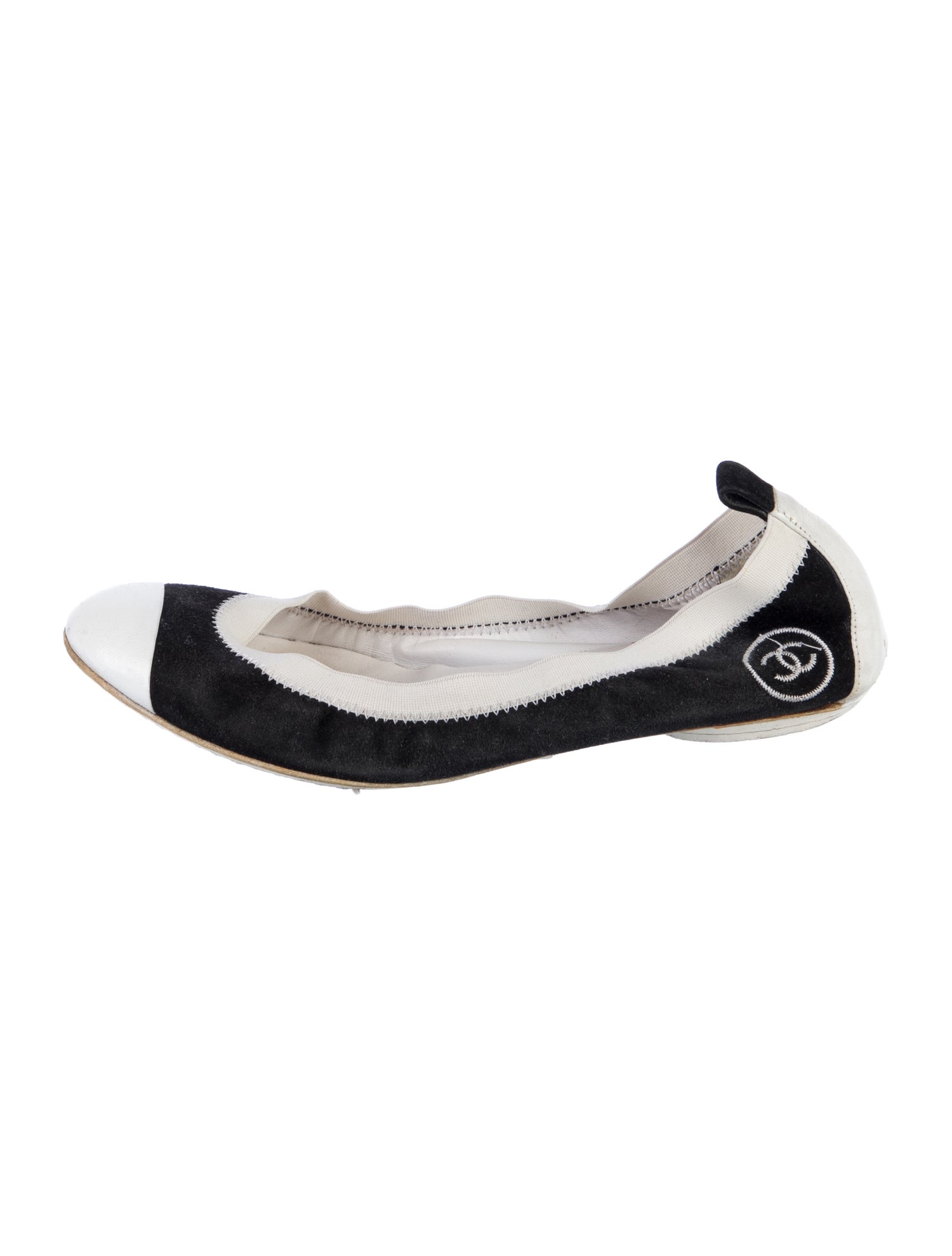Chanel Vintage Interlocking CC Logo Ballet Flats