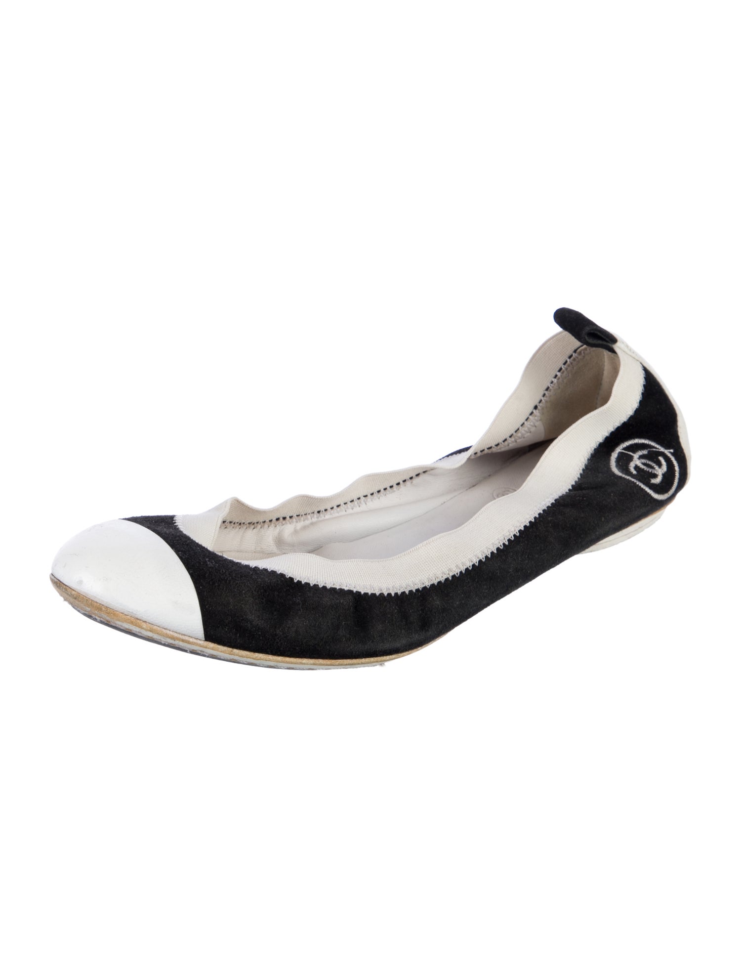 Chanel Vintage Interlocking CC Logo Ballet Flats