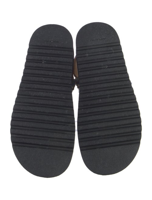 Chanel Interlocking CC Logo Leather Sandals