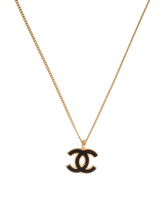 Chanel Enamel CC Pendant Necklace