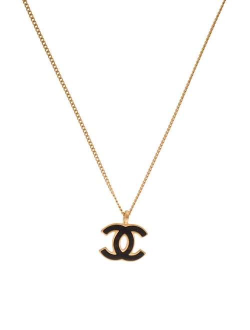 Chanel Enamel CC Pendant Necklace