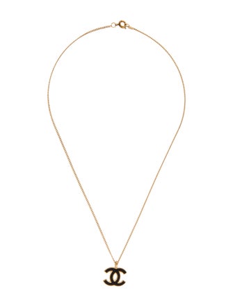 Chanel Enamel CC Pendant Necklace