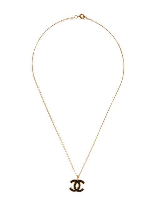 Chanel Enamel CC Pendant Necklace
