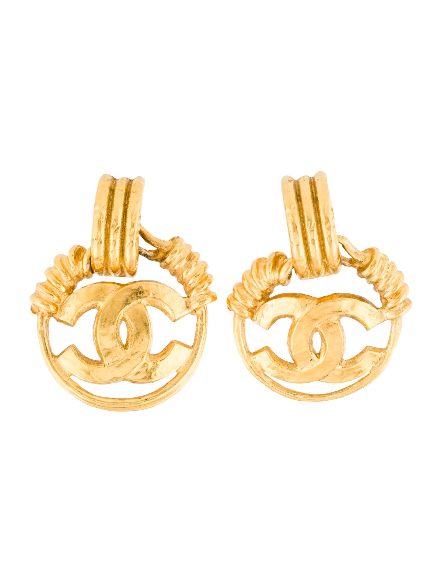 Chanel Vintage CC Drop Clip-On Earrings