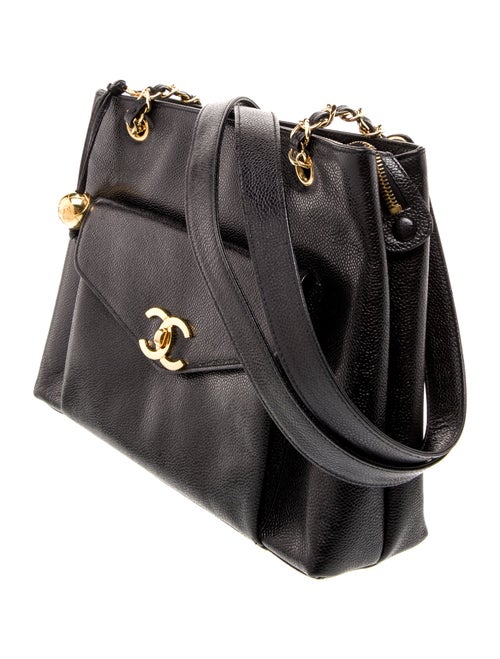 Chanel Caviar CC Shopping Tote