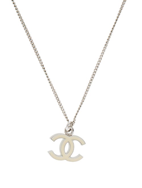 Chanel Enamel CC Pendant Necklace