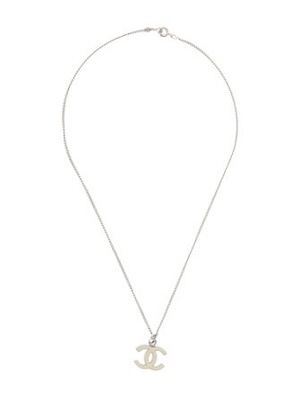 Chanel Enamel CC Pendant Necklace