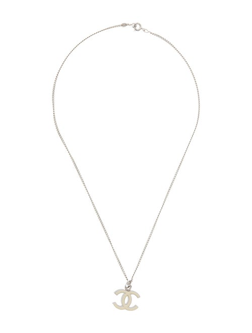Chanel Enamel CC Pendant Necklace