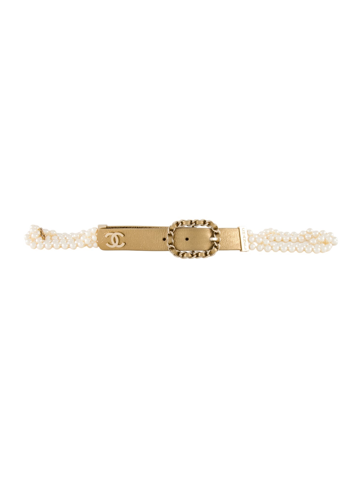 Chanel 2020 Faux Pearl Accents Waist Belt
