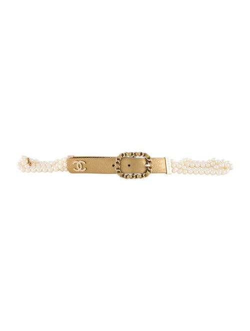 Chanel 2020 Faux Pearl Accents Waist Belt
