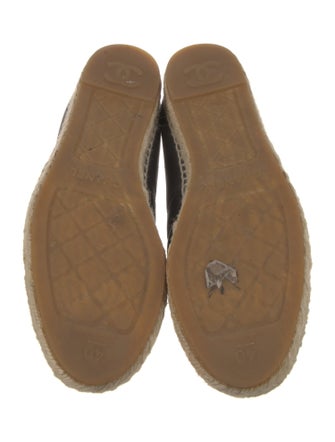 Chanel Interlocking CC Logo Lambskin Espadrilles