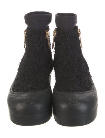 Chanel 2019 Interlocking CC Logo Combat Boots