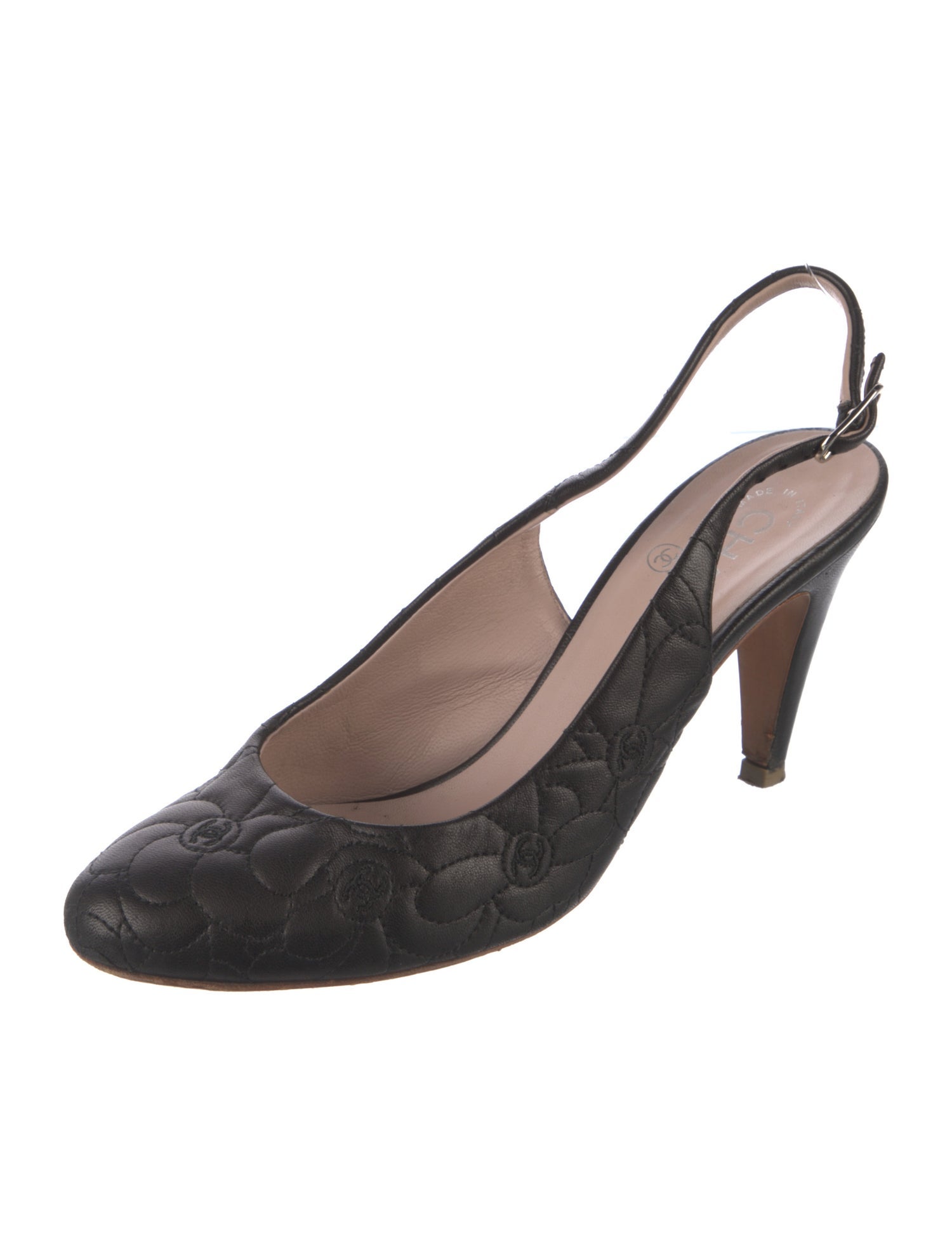 Chanel 2011 Interlocking CC Logo Slingback Pumps