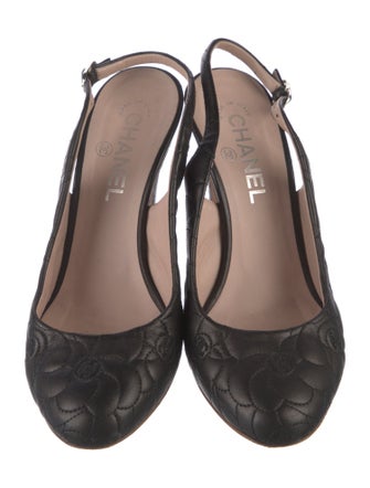 Chanel 2011 Interlocking CC Logo Slingback Pumps