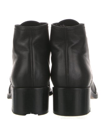 Chanel Interlocking CC Logo Leather Combat Boots