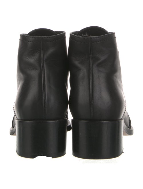 Chanel Interlocking CC Logo Leather Combat Boots