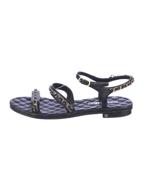 Chanel 2021 Interlocking CC Logo Sandals