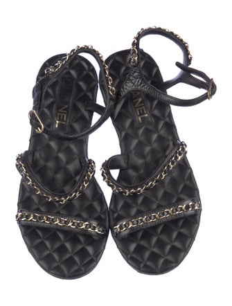 Chanel 2021 Interlocking CC Logo Sandals