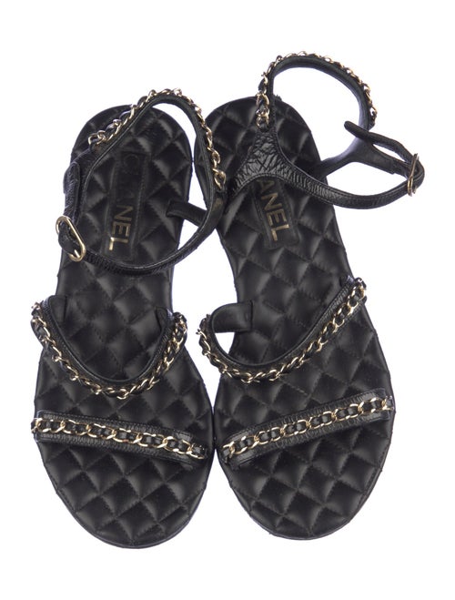 Chanel 2021 Interlocking CC Logo Sandals