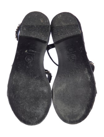 Chanel 2021 Interlocking CC Logo Sandals
