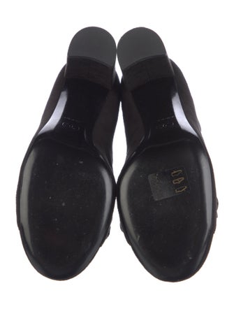 Chanel Interlocking CC Logo Suede Lace-Up Boots