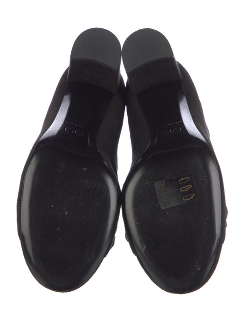 Chanel Interlocking CC Logo Suede Lace-Up Boots