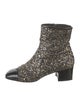 Chanel Interlocking CC Logo Glitter Boots