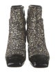 Chanel Interlocking CC Logo Glitter Boots